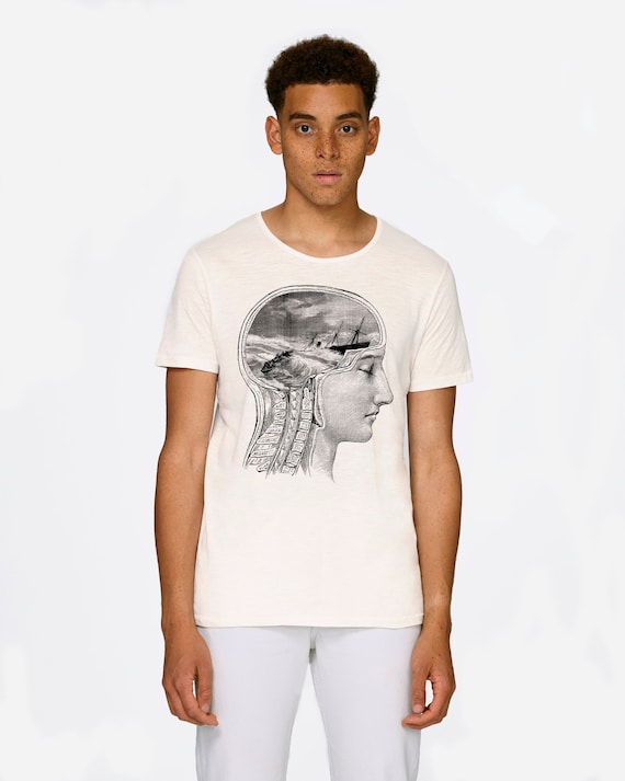Anvendelig Brandy Atlas Ocean Head T-shirt / Vintage White Mens Tee / Ship Tee / Sea - Etsy