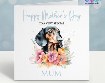 Handmade Personalised Dachshund Sausage Dog Birthday Card