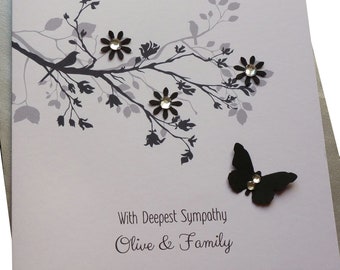 Handmade Personalised Sympathy/ Condolence / Thinking of You Card