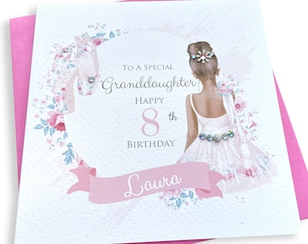 Personalised Ballet Ballerina Birthday Card  5th 6th 7th 8th 9th 10th 11th 12th 13th 14th 15th Any age- wording (1)