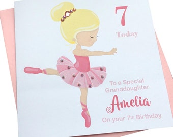 Pretty Pink Ballerina Birthday Card (2)