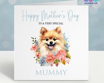 Handmade Personalised Pomeranian Dog Birthday Card