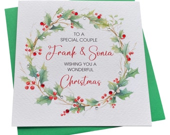 Cherry Orchard 'Special U & Dad' Luxury Christas Card, Artistic Design With 2 Little Robins - View #12