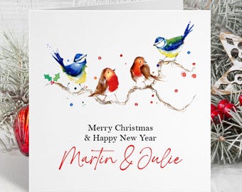 Cherry Orchard 'Special U & Dad' Luxury Christas Card, Artistic Design With 2 Little Robins - View #9