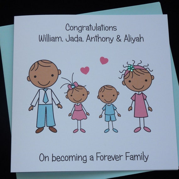 Handmade Personalised Adoption Card