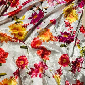 BLOMMIG SAMMET 70-talsvelourfria människor hippie chic boho dansfestival burning man gypsy utsvängda bell bottombyxor (eller leggings) bild 8