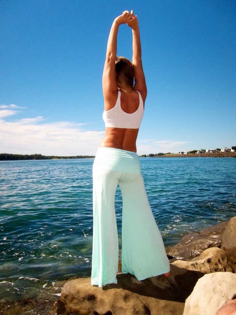 White wide leg yoga pants cheap
