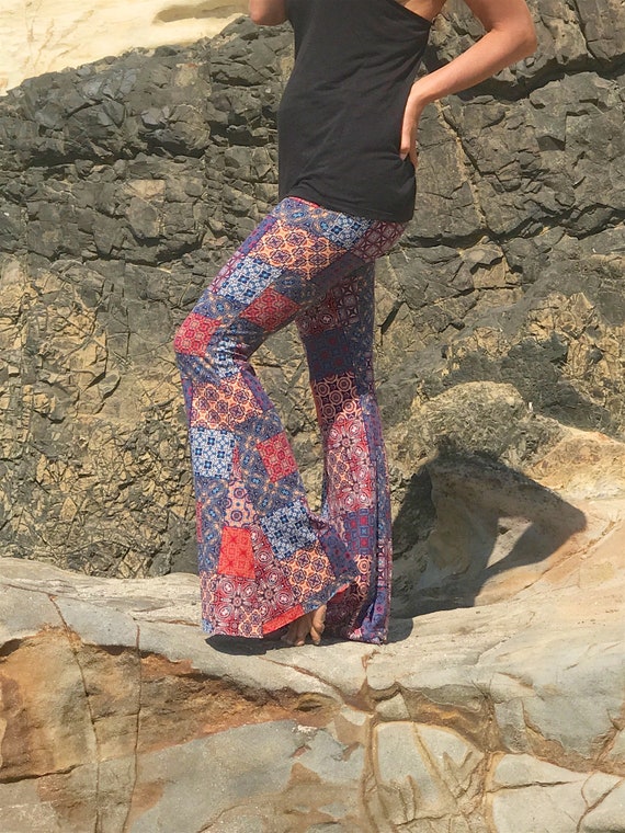 1960's – 1970's Patchwork Flare Pants - Candy's Costume Shop