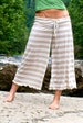 stripe palazzo wide leg  gaucho yoga lounge beach  resort (calf length) capri pants with drawstring 