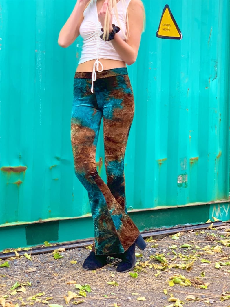 VELVET 70'S Tie Dye Velour Fall Fashion Hippie Chic Boho Etsy