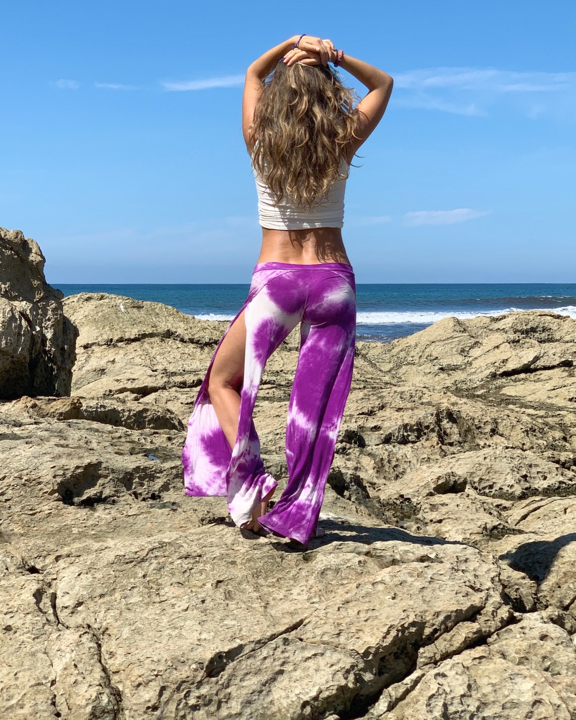 TIE DYE sexy open leg boho beach dance festival zen yoga Etsy