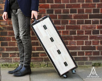 Luxury Portable Liquor Cabinet Suitcase: Manuscript Design, Handmade in London