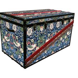 Strawberry Thief Coffee Table William Morris Wallpaper Steamer Trunk Unique Toy Chest Bed End Storage Bench Furniture SINATRA STIM image 6