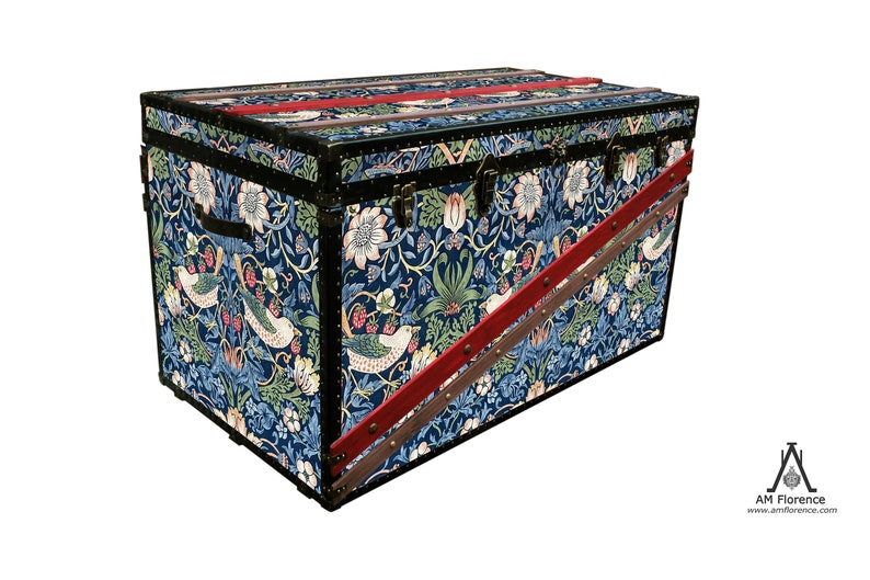 Strawberry Thief Coffee Table William Morris Wallpaper Steamer Trunk Unique Toy Chest Bed End Storage Bench Furniture SINATRA STIM image 6