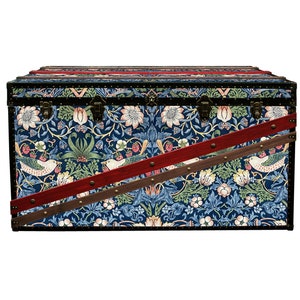 Strawberry Thief Coffee Table William Morris Wallpaper Steamer Trunk Unique Toy Chest Bed End Storage Bench Furniture SINATRA STIM image 5