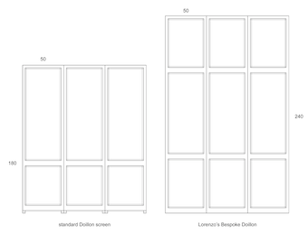 RESERVED for LORENZO - Bespoke William Morris wallpaper Room Divider | Dark Oak Frame, Vintage Style