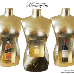 GOLD Female Bust Mannequin Showcase Display Exclusive Furniture case for your parfumes, jewellery or your favourite bottles: Marilyn