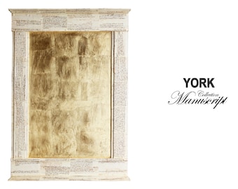 Handmade Florentine Manuscript Coffee Table with Gold Leaf