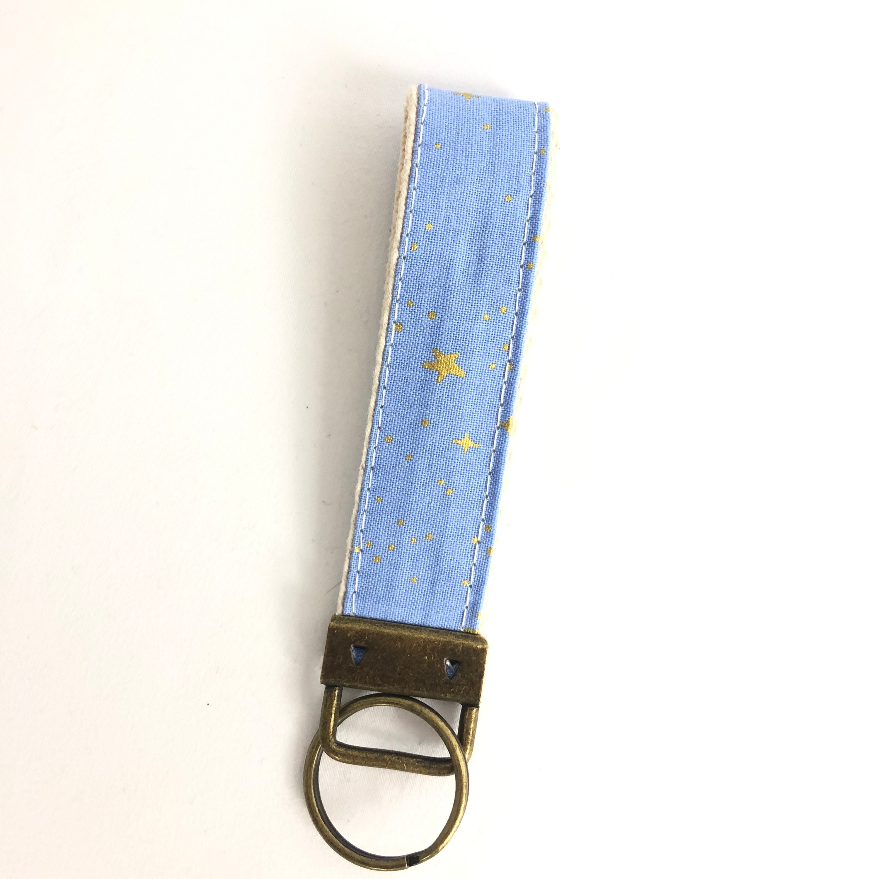 Periwinkle Metallic Star 4 inch  Key Fob Key Chain - Thumbnail 6