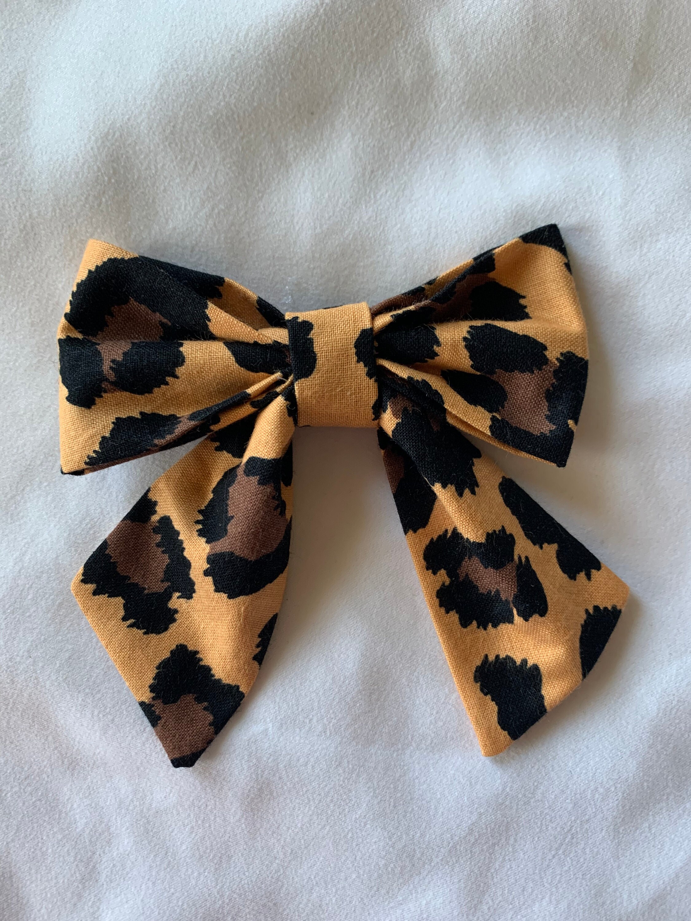 Houndstooth leopard and Dalmatian medium size sailor bows - Thumbnail 7