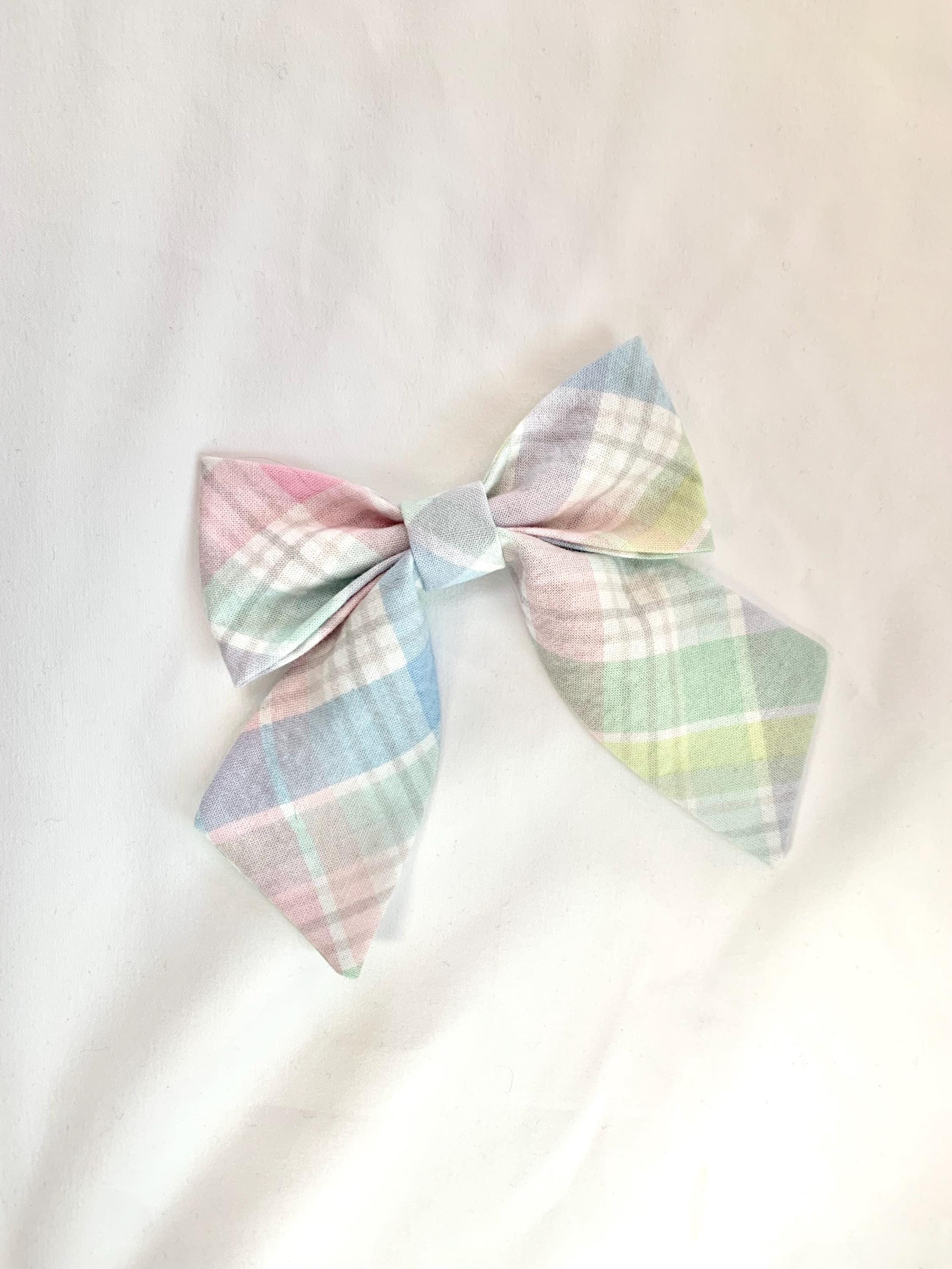 Spring Easter Plaid Hair Bow