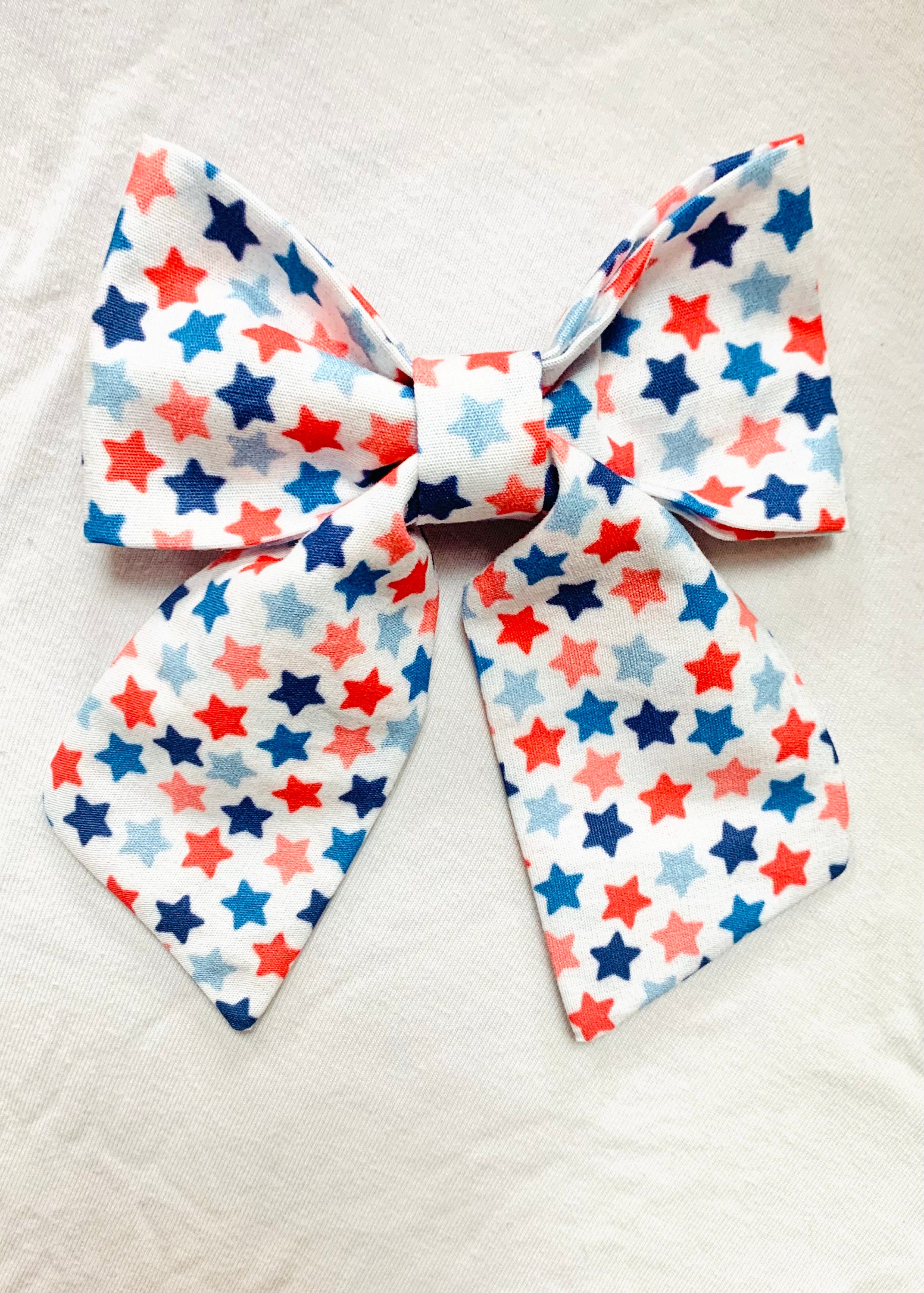 Independence Day Red White and Blue Star handmade medium Size hair bow