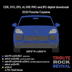 Porsche Cayenne Bling Rhinestone Design Template Download