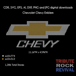Chevrolet Emblem Bling Rhinestone Design Template Download