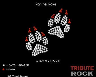 Panther Paws Bling Rhinestone Design Template Download