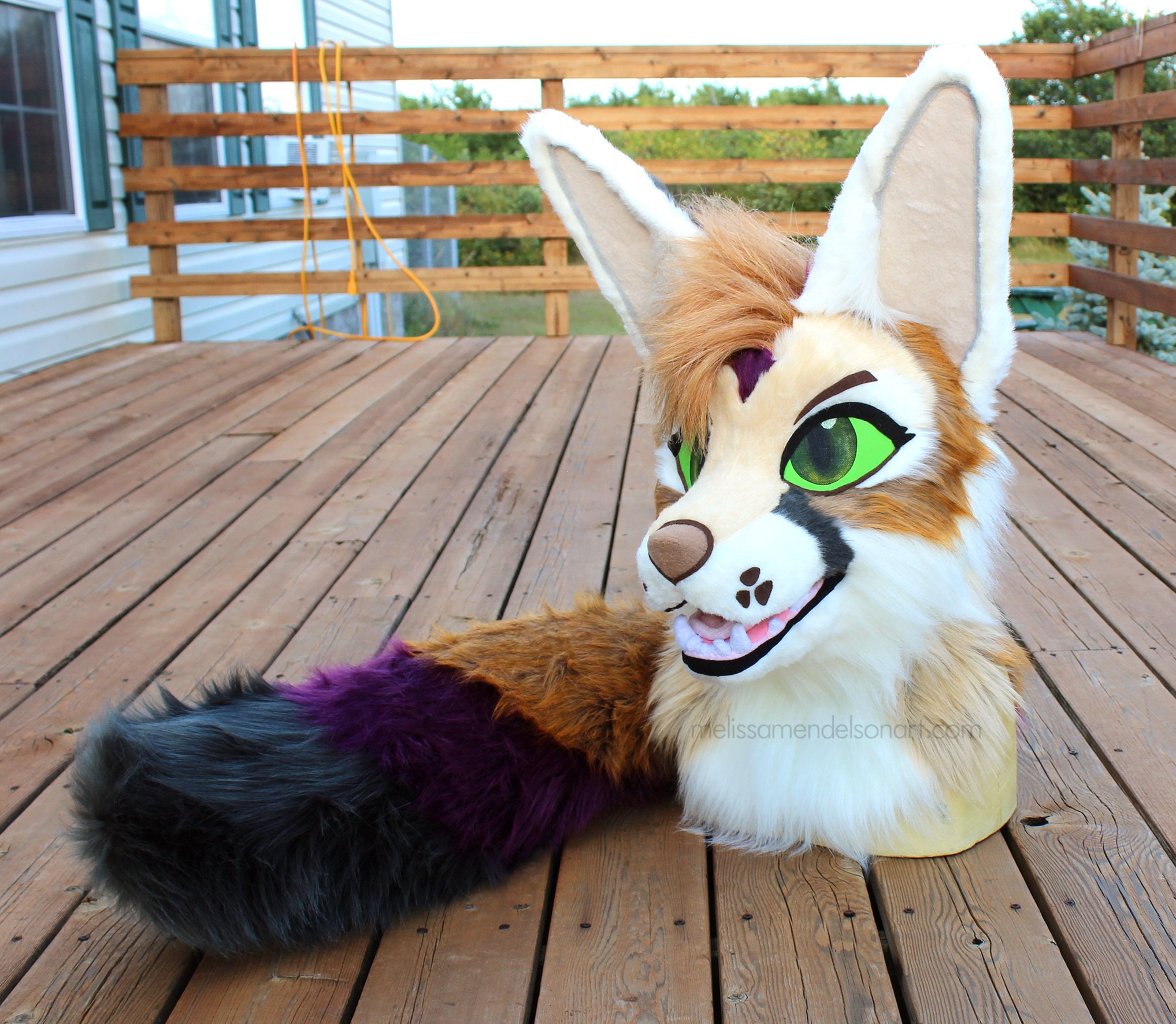 fox fur head