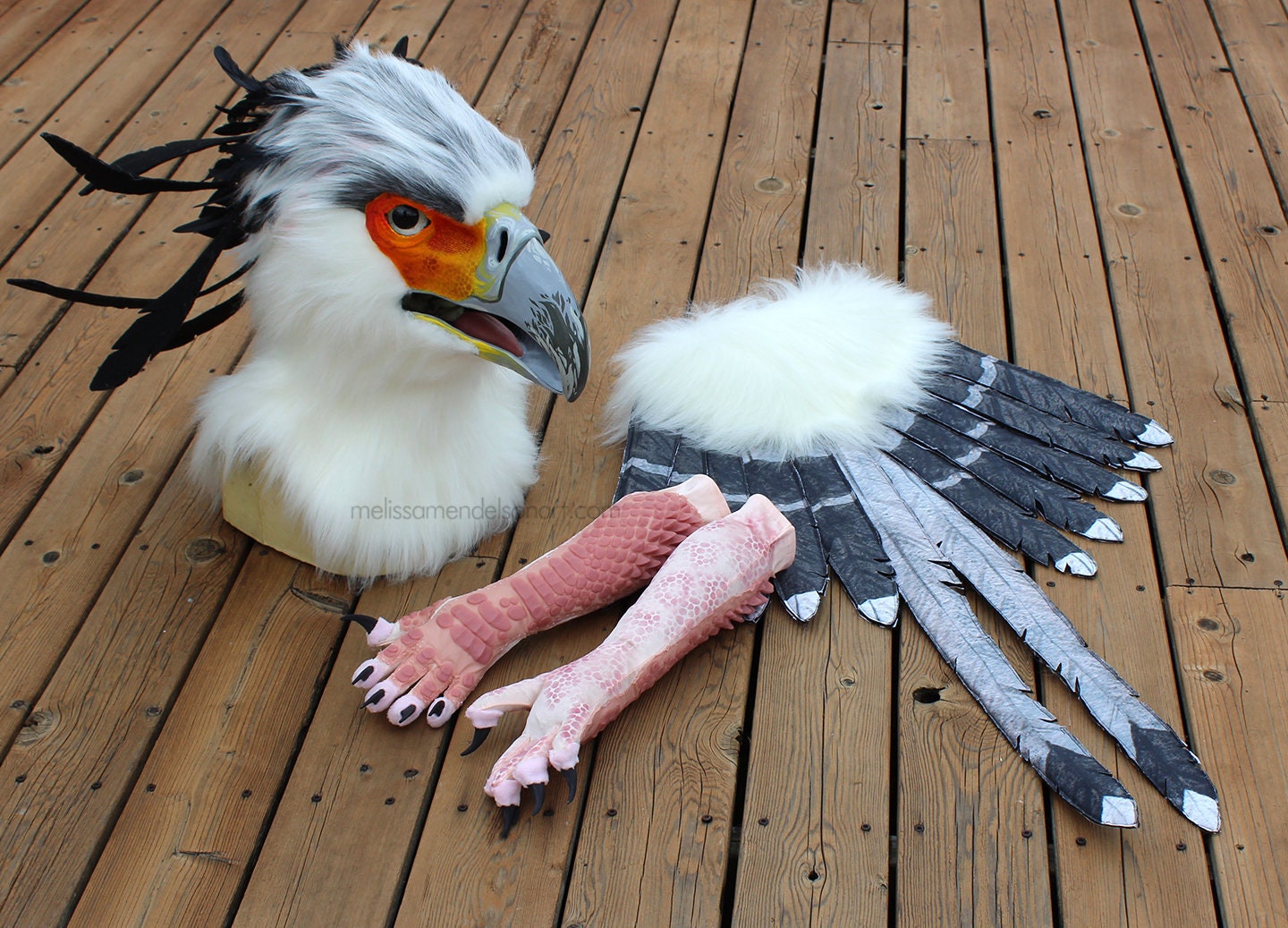 Secretary Bird Realistic Fursuit Partial Etsy UK