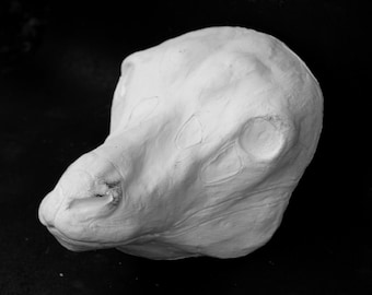 Realistic Goat Fursuit Mask Resin Blank with Moving Jaw