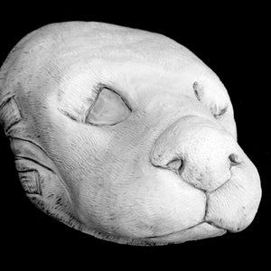 Realistic Otter Fursuit Mask Resin Blank with Moving Jaw