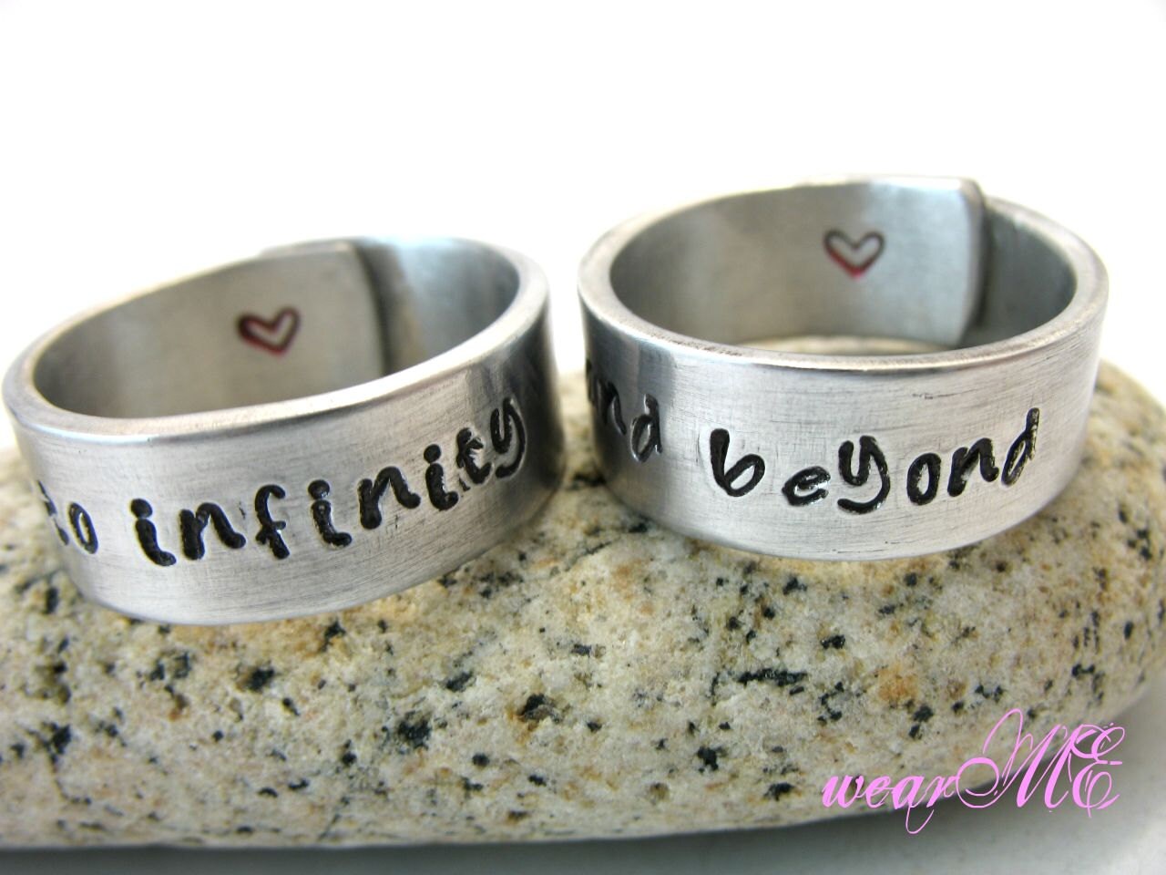 Personalized To infinity and Beyond Rings..Couple of rings.. Etsy