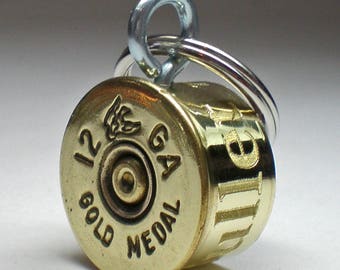 12 Gauge Brass RP Bullet Engraved Personalized Brass Genuine Bullet Pet Dog Tag Pet I.D.Tag