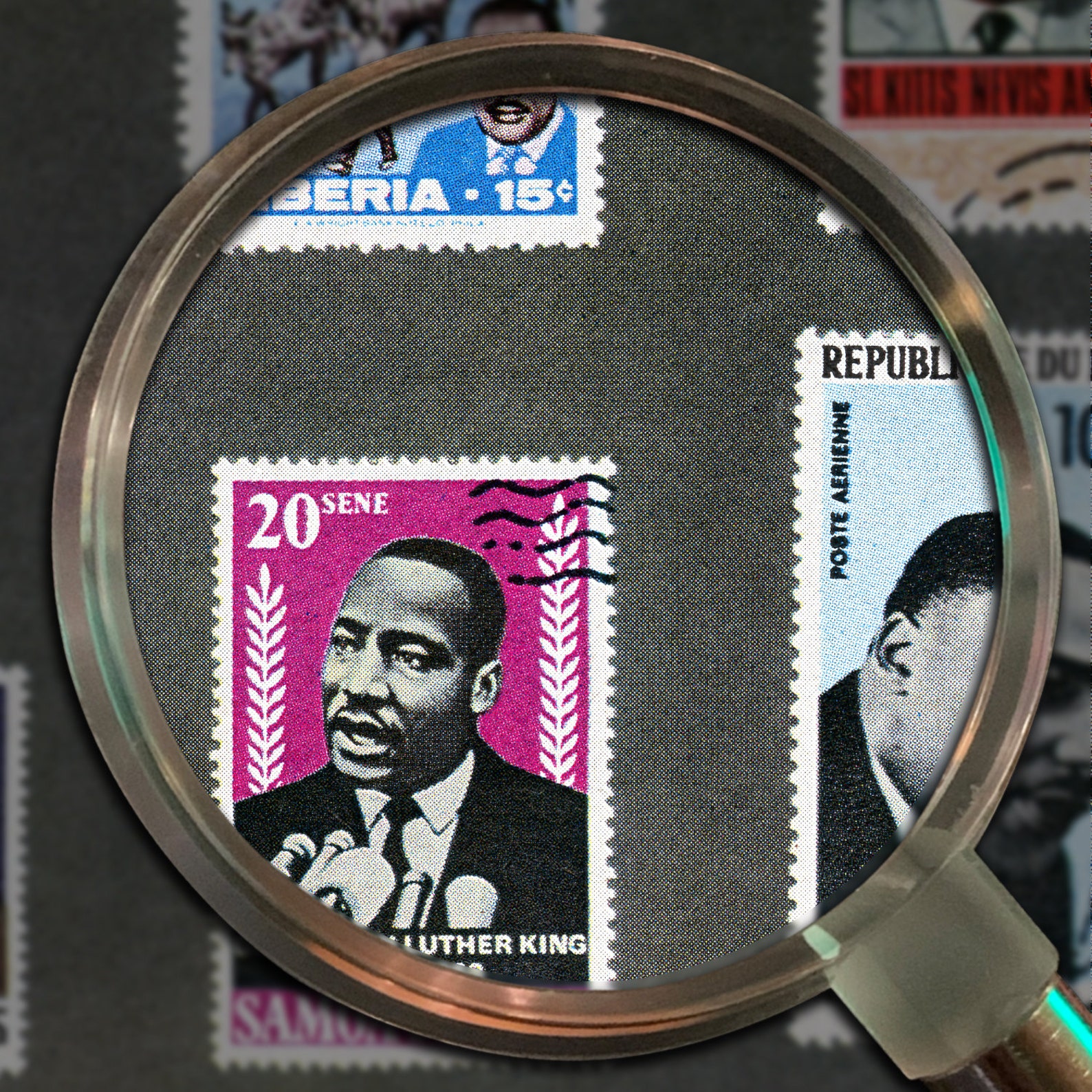 Dr Martin Luther King Commemorative Postage Stamps of the Etsy