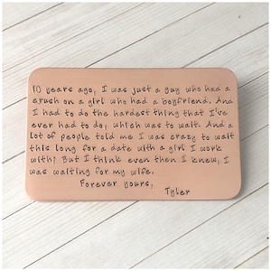 Wedding Gift Bride to Groom - Copper Wallet Card - Personalized Pocket Insert - Quote Jim The Office Custom Accessory - Present Marriage