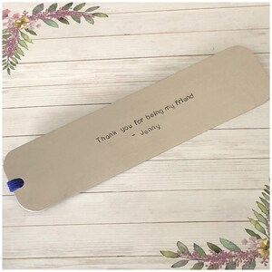 Personalized Bookmark for Mom - Birthday Gift for Mother - Appreciation Note to Mommy - Hand Stamped Book Marker - Mama Book Accessory image 3