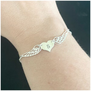 Gepersonaliseerde Memorial Bracelet - Mother Remembrance Bracelet - Mama van een Angel Wing Bracelet - Infant Loss Sieraden - Miskraam Cadeau