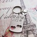 Personalized Keychain Hand Stamped Keychain Aluminum Hearts Initial ...