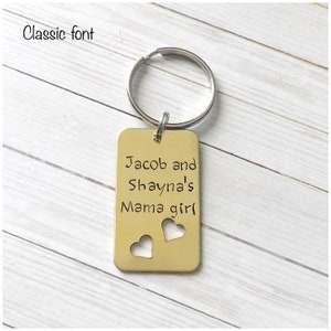 Personalized Dog Tag Keychain - Small Dog Tag Key Chain - Your Words Stamped Tag - His Birthday Gift - Custom Unique Brass Key Ring
