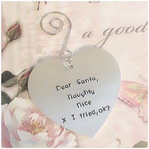 Dear Santa I Can Explain Ornament - Fun Christmas Tree Ornament - Hand Stamped Heart - Define Naughty - My Brother Did It  It&#39;s a Long Story