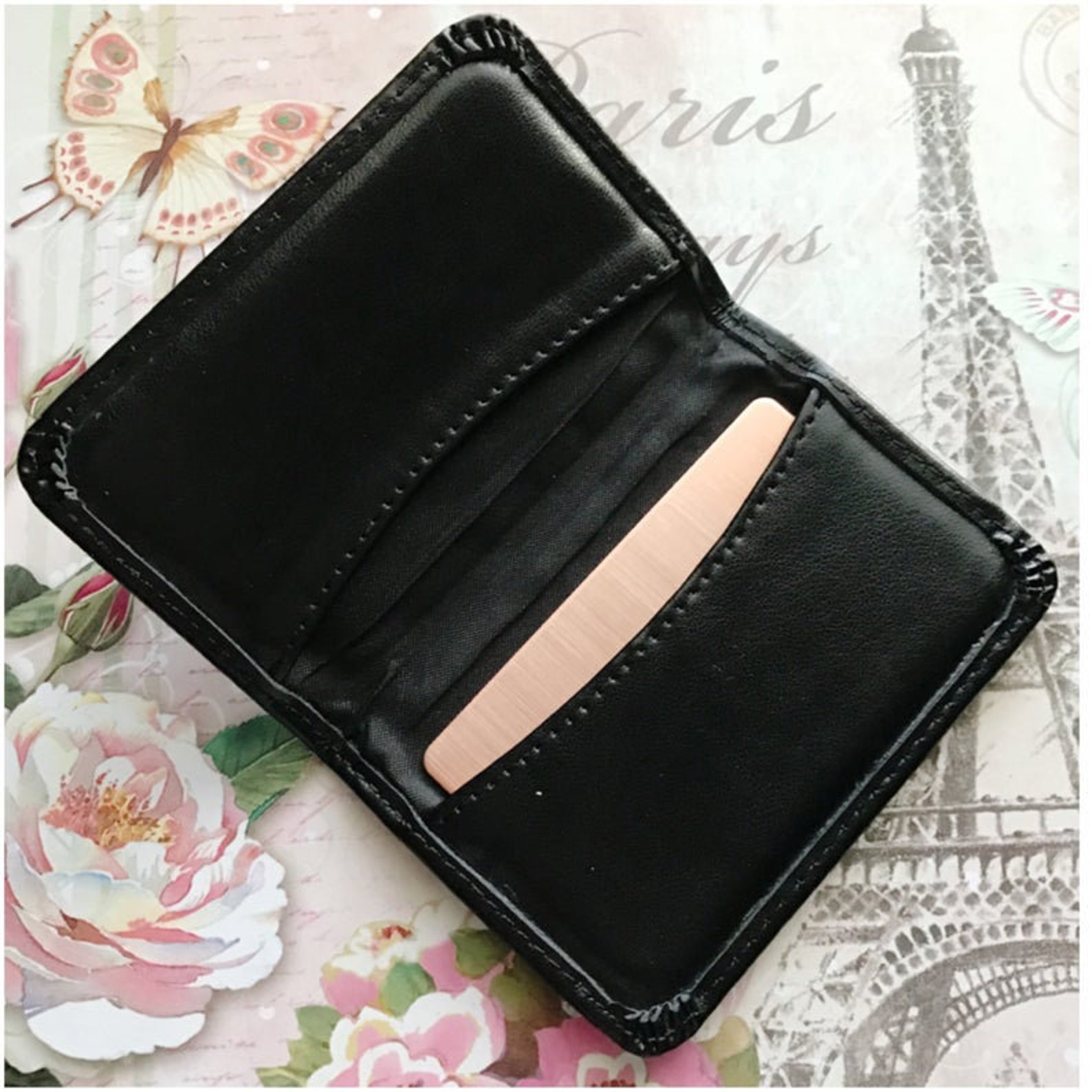 Copper Anniversary Custom Copper Wallet Insert Customized | Etsy