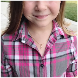 Child Gold Necklace - Small Italian Horn - Italian Cornicello Jewelry - 14k Gold Filled Horn Amulet - Cornetto Jewelry for Little Girl