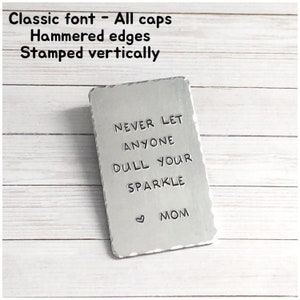 Placa personalizada de 2,5" x 1,5" - Accesorio de aluminio estampado a mano - Placa de metal personalizada - Letrero de timbre - Etiqueta mediana hecha a medida imagen 5