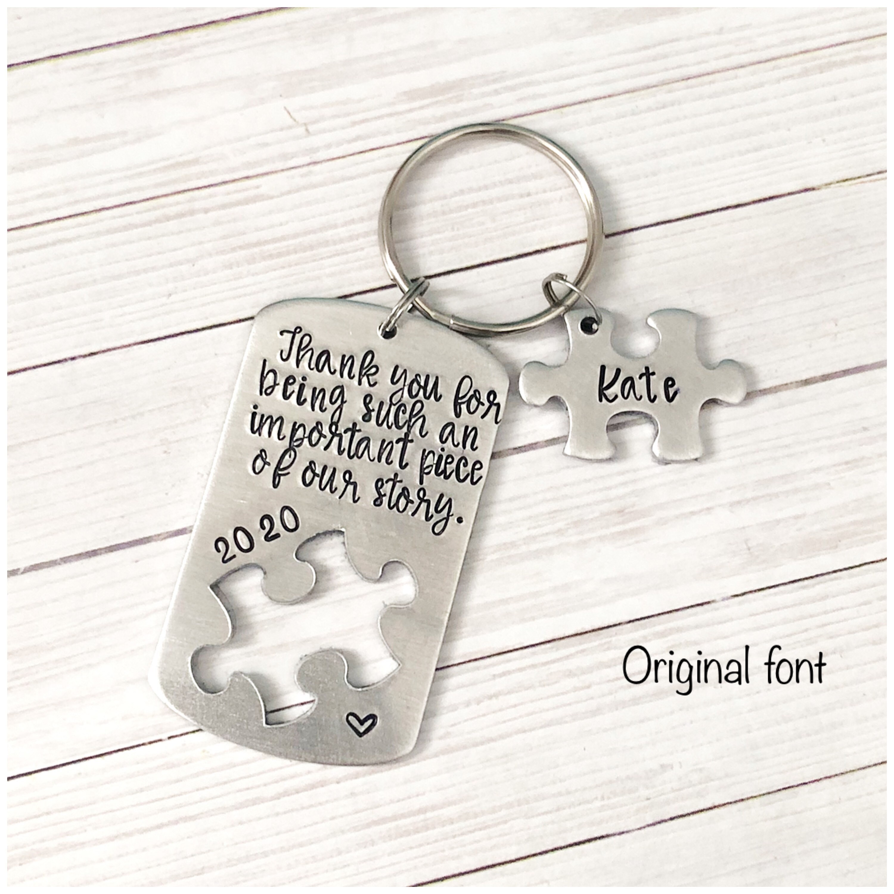 I Love You To Pieces Puzzle Piece Gift For Best Friends Sisters Autism Keychain