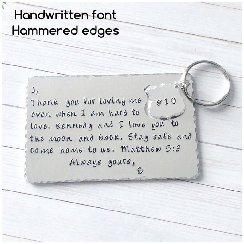 Personalized Police Wallet Card With Badge Cutout Customized Etsy