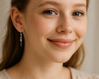 Silver Italian Horn Earrings - Italian Cornicello Jewelry - Good Luck in Italy - Symbol of Strength - Protection Malocchio - Gift for Child