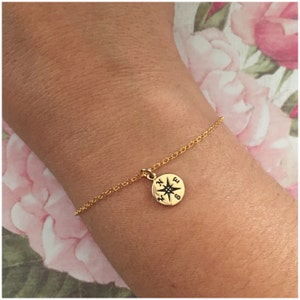 Gouden Kompas Armband met Gepersonaliseerde Berichtkaart - Ik zou verloren zijn zonder jou - Zusters Armband - Beste Vrienden Armband Kompas Charm