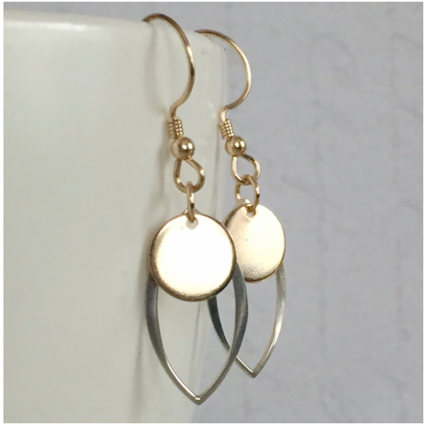 Mix Metal V Earrings main image 1